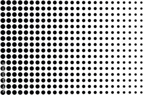 Fototapeta Dot pattern seamless background. Polka dot pattern template Monochrome dotted texture. halftone polka dot pattern eps 888. Half tone horizontal gradient seamless pattern