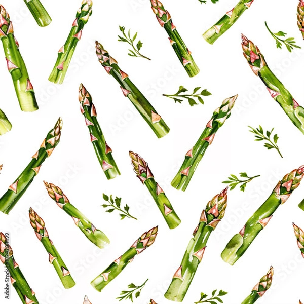 Fototapeta seamless asparagus pattern 