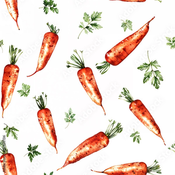 Fototapeta seamless carrots pattern