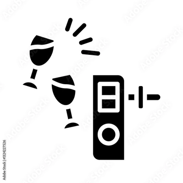 Obraz alcohol sensor icon