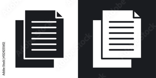 Fototapeta Copy icons in flat vector style