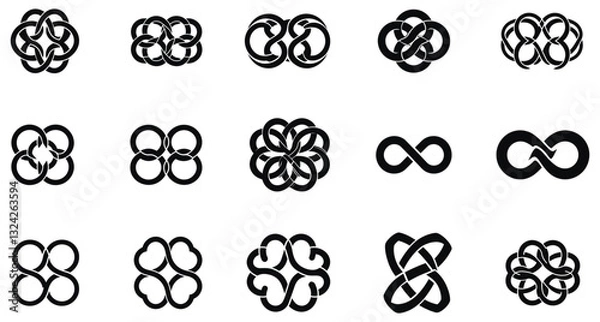 Fototapeta vector icon set illustration
