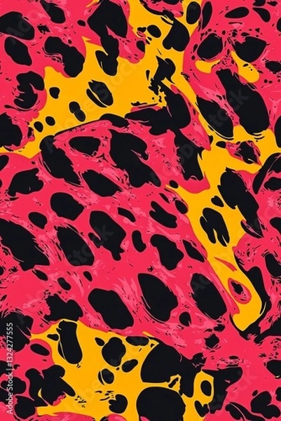 Fototapeta Vertical Abstract Paint Realistic Liquid poisonous Animal Skin pattern.