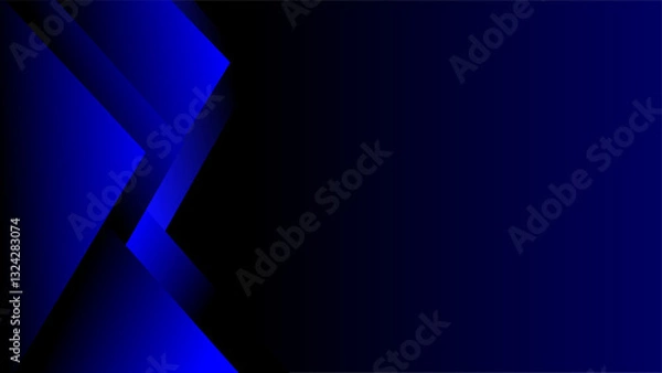 Obraz Blue fading glowing shapes dark geometric background