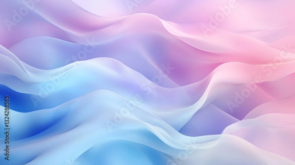Fototapeta Ethereal fabric folds create a mesmerizing and calming abstract background design
