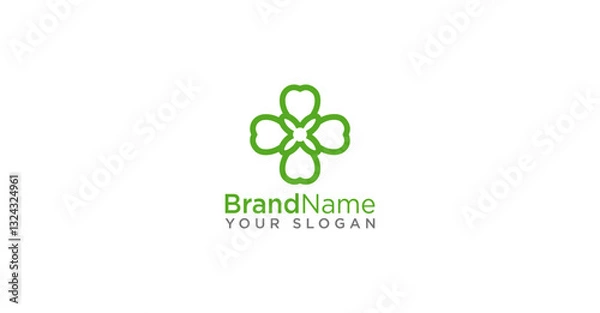 Obraz Abstract Clover Leaf Logo
