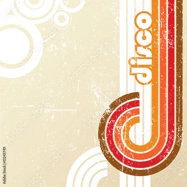 Obraz Abstract retro disco background.