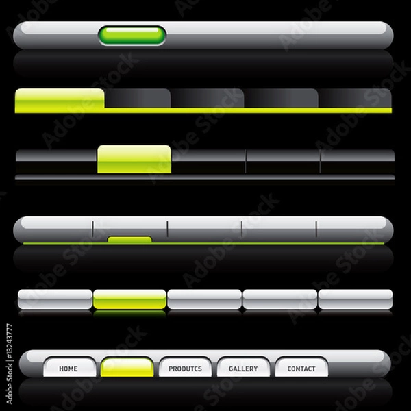 Obraz Zestaw nagłówka menu sieci Web.
