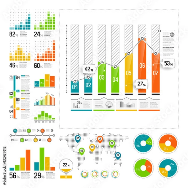 Fototapeta Infographic elements