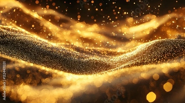 Obraz Shimmering flowing golden sands