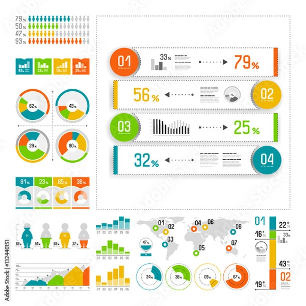 Fototapeta Infographic elements
