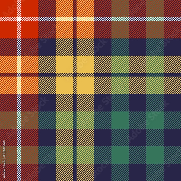 Fototapeta Colored check seamless fabric texture