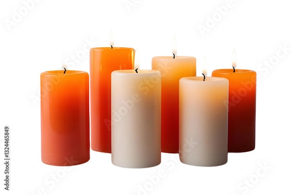 Fototapeta candles on a transparent  background