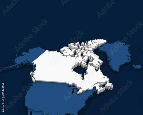 Fototapeta canada map 3D illustration