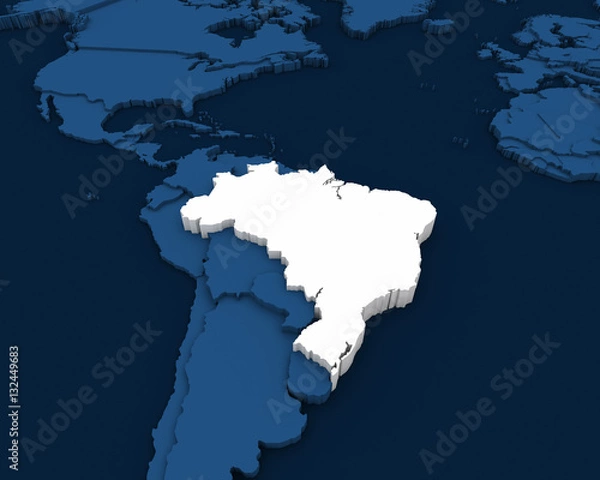 Fototapeta ilustracja mapa brazylia