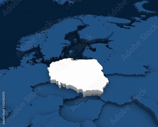 Fototapeta Polska ilustracja 3D