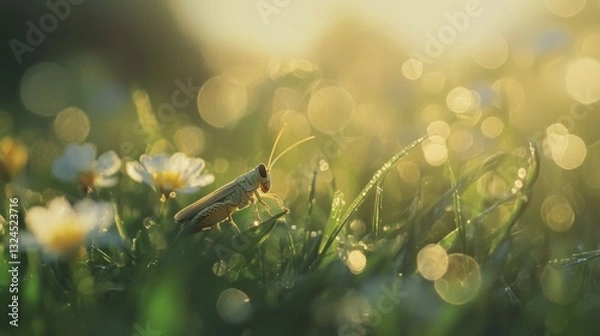 Obraz Grasshopper closeup view