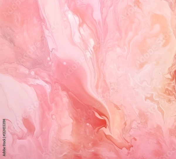 Obraz Abstract peach Pink Watercolor Background, light pink, peach and white, water texture, fluid art, high resolution, highly detailed, spilled blue paint on white, abstract art