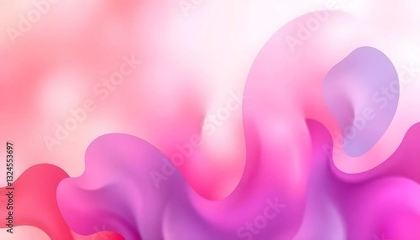 Fototapeta Abstract Pink and Purple Fluid Shapes Background