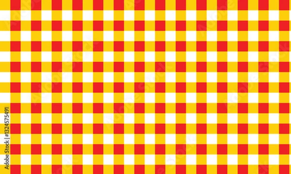 Fototapeta abstract trendy red yellow plaid pattern perfect for background.
