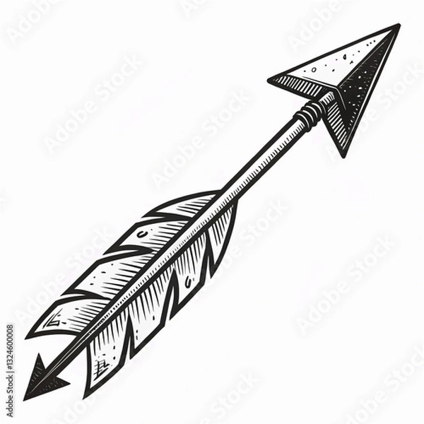 Fototapeta arrow marker isolated png mark hand draw