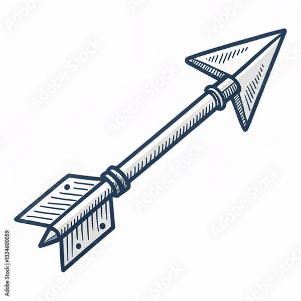 Fototapeta arrow marker isolated png mark hand draw