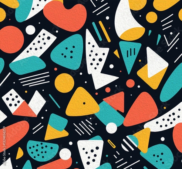 Fototapeta Abstract illustration for printing on wall decorations, fabric pattern, for use in graphics. Oil painting