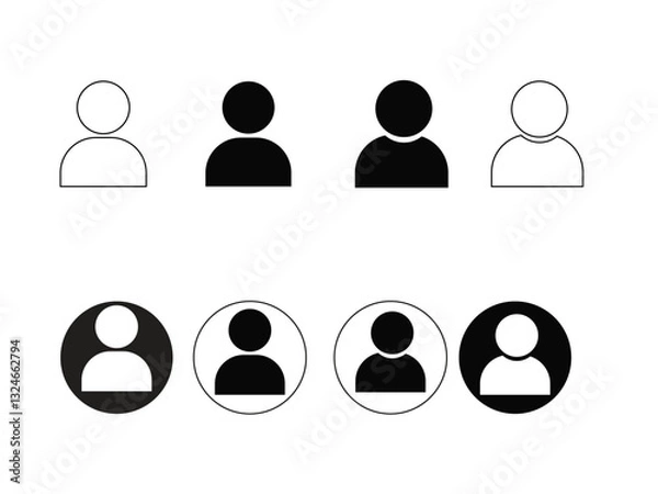 Obraz User Icon set on white background.