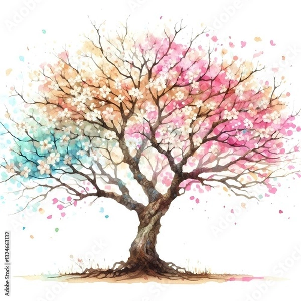 Obraz pink cherry tree