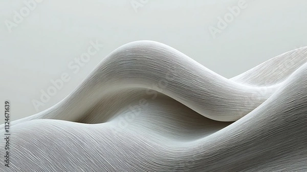 Obraz Abstract White Sculpted Waves