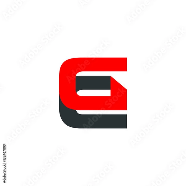 Obraz G C GC CG capital letter logo vector
