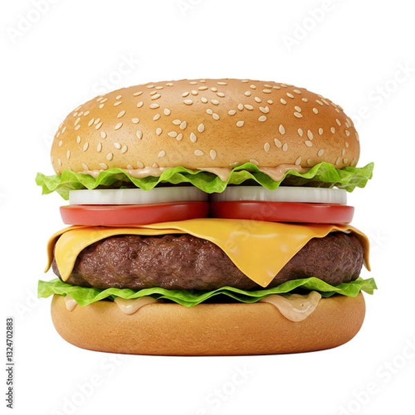 Obraz hamburger on transparent background