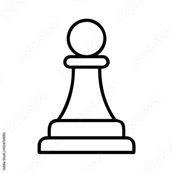 Fototapeta chess pawn on a white background