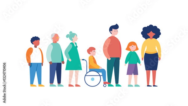 Fototapeta Diverse Group of People Inclusion, Equality, and Unity
