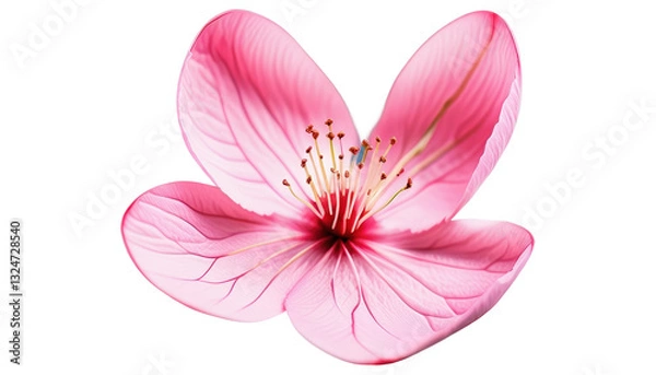 Fototapeta Pink flower with delicate petals and intricate details