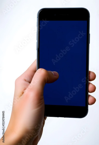 Obraz hand holding smart phone with blank screen