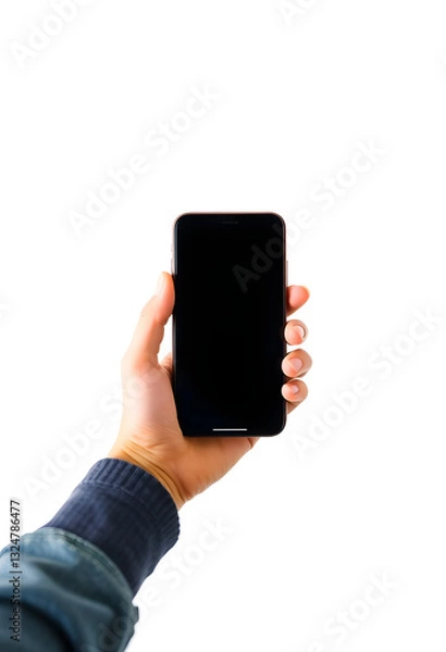Obraz mobile phone in hand isolated
