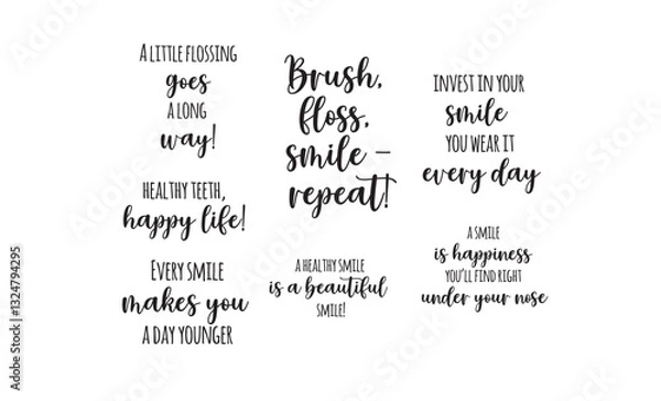 Fototapeta Inspiring quote about smiling, elegant typography, uplifting message, positive vibes, perfect for posters, cards, and social media content