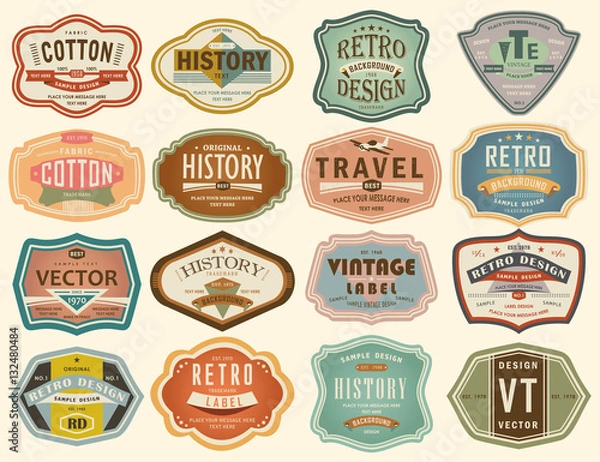 Obraz Vector set vintage labels