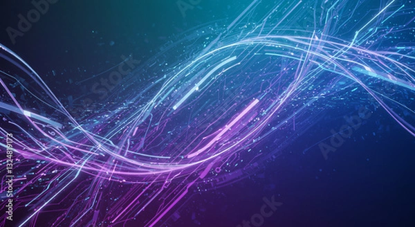 Fototapeta abstract blue background with lines