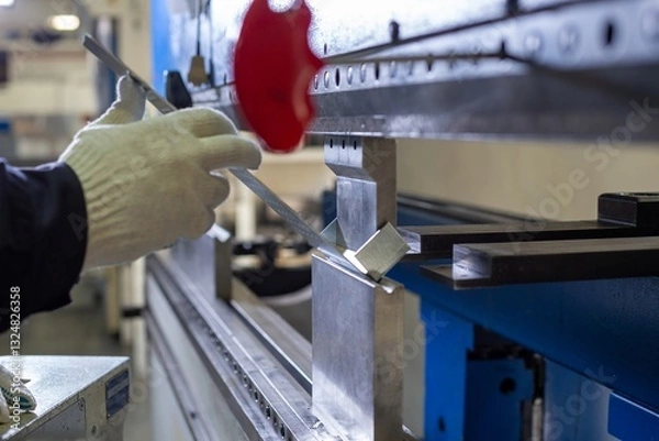 Obraz sheet metal bending press, production and processing of metal