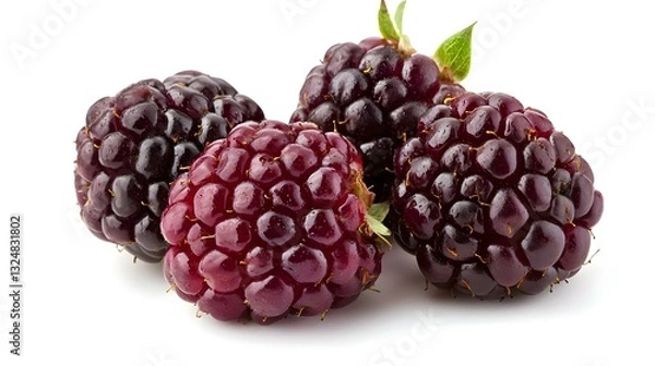 Obraz Boysenberry isolated on a white background