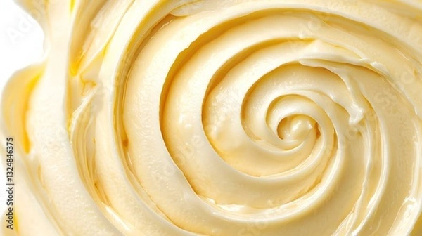 Fototapeta Mayonnaise swirl isolated on white background