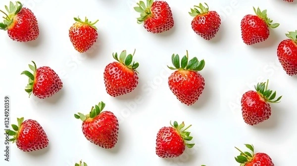 Fototapeta Strawberries isolated on white background