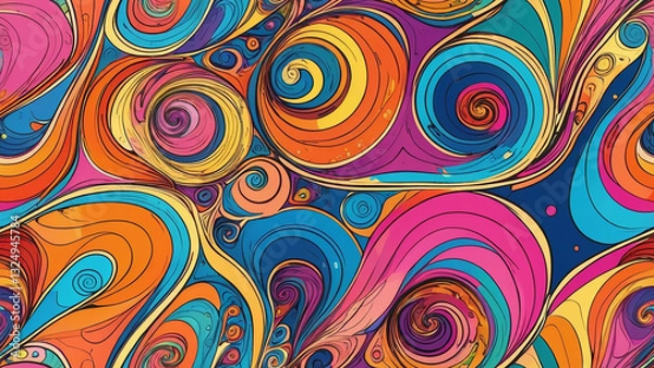 Fototapeta abstract seamless pattern with circles