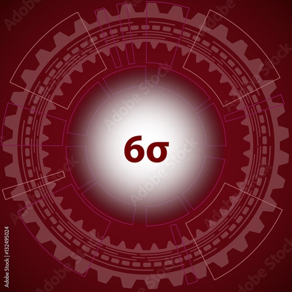 Obraz Six sigma strategy background