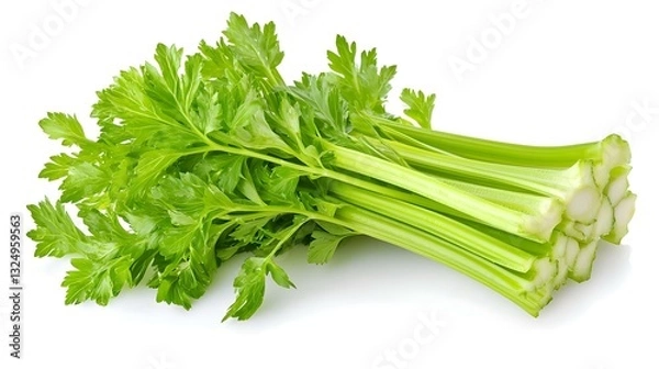 Fototapeta Fresh Celery isolated on white background