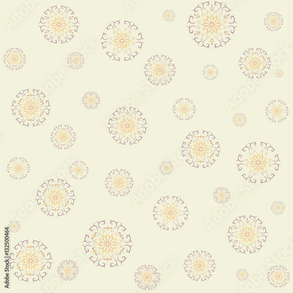 Obraz Seamless lace  pattern on yellow background