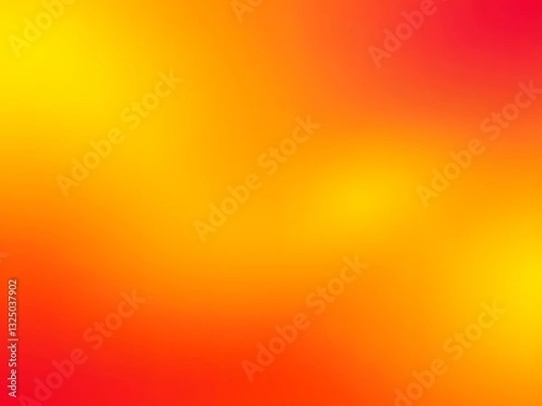 Fototapeta Vibrant abstract blurred gradient background in warm yellow, orange, and red colors, perfect for design and creative projects.
