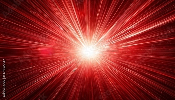 Fototapeta red burst with glowing light effects